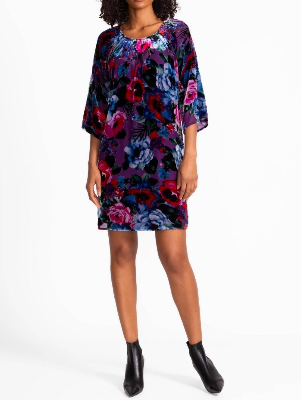 $550 NEW Johnny Was SET of 2 Burnout Velvet Silk Blend + Slip Dress Babydoll L
